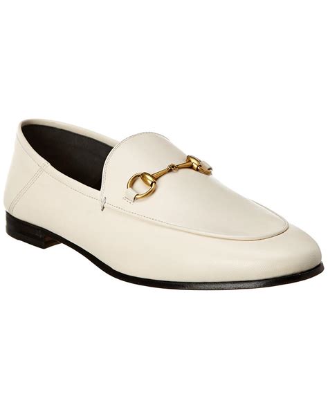 gucci loafer leather|Gucci white loafers women.